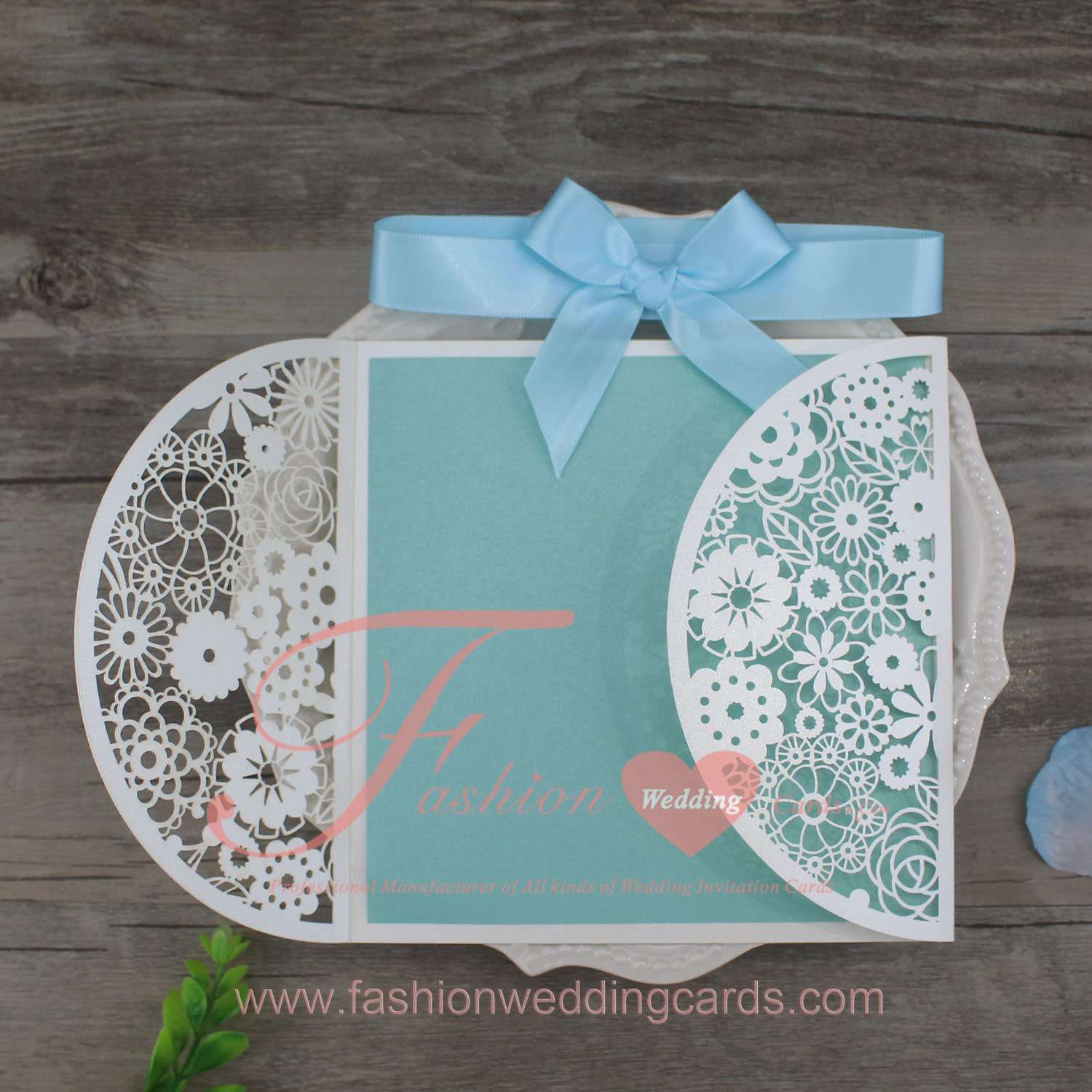 Personalized Lace Laser Cut Wedding Invitations
